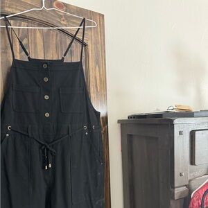 Black Button-Front Jumpsuit